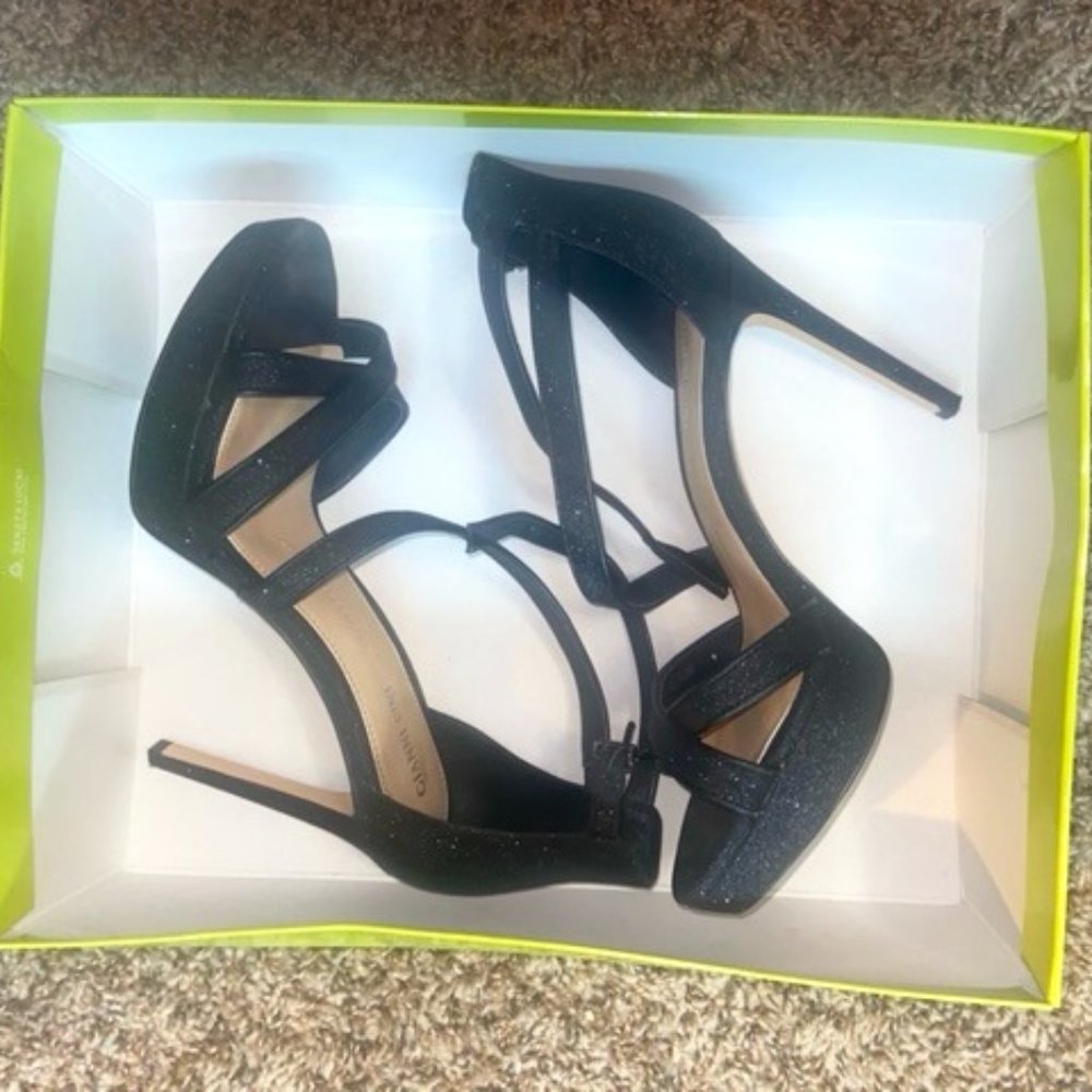 Gianna Bini Corielle Black Glitter Stiletto 8.5